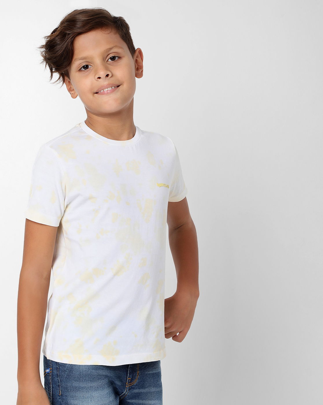 GAS KIDS Boys Tie & Dye Yellow T-Shirt